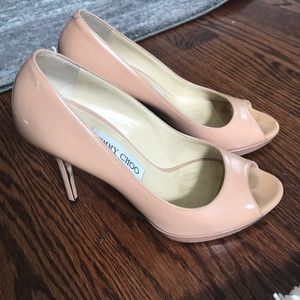 Jimmy Choo Peep Toe Platform Pumps