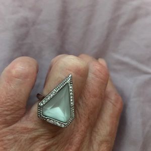 Glacial edge statement ring