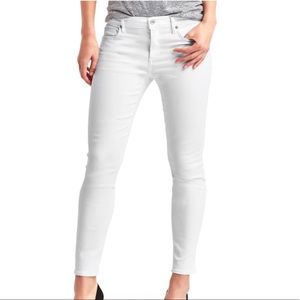 Gap Women's Mid Rise True Skinny White Jeans
