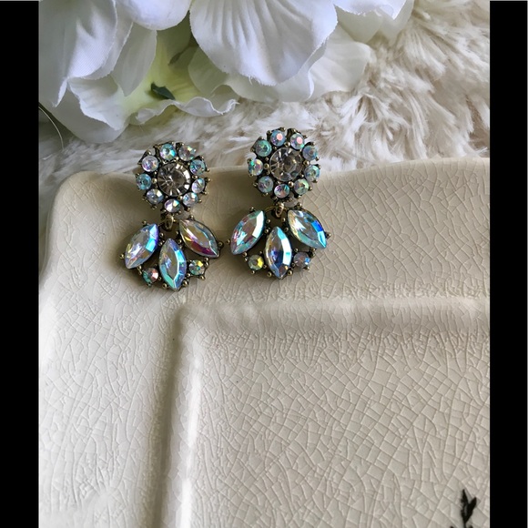 LAST ONE! AB Crystal Statement Earrings - Picture 2 of 2