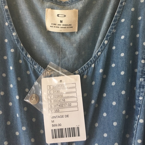 NWT Pins & Needles Chambray Lace Dress size Medium - Picture 3 of 4