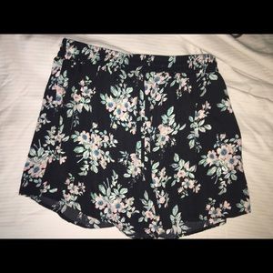 black floral shorts