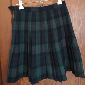 Plaid pleated skirt