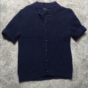 Talbots Large Navy Sweater Shirt