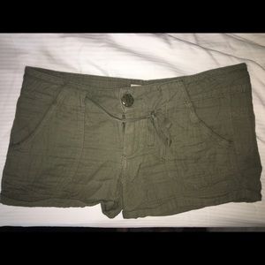 army green shorts