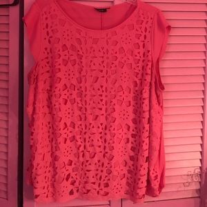 Pink Blouse with Cutout Detail on the front