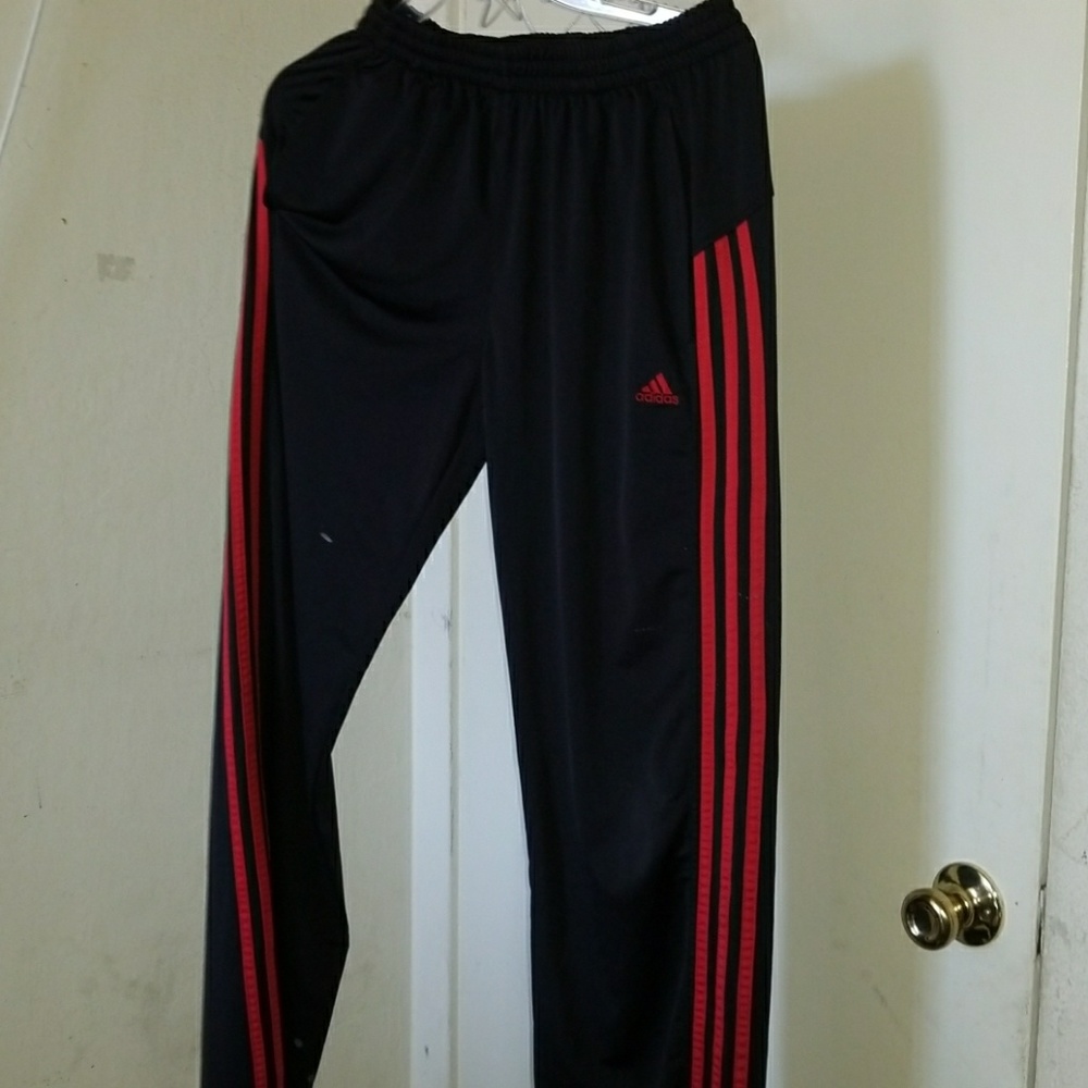 Adidas Straight leg jogging pants black and red