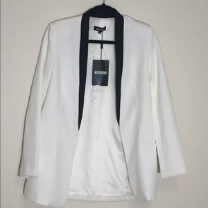 Missguided Tuxedo-inspired Black and White Blazer