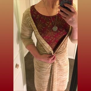 Lularoe L Julia dress and S Sarah duster set