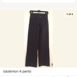 Lululemon pants, elastic drawstring, charcoal 4