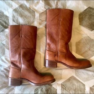 Frye - Caramel Tan Leather Campus Boots - 11 M