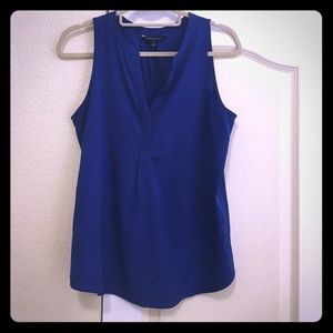 Royal blue silk shell top