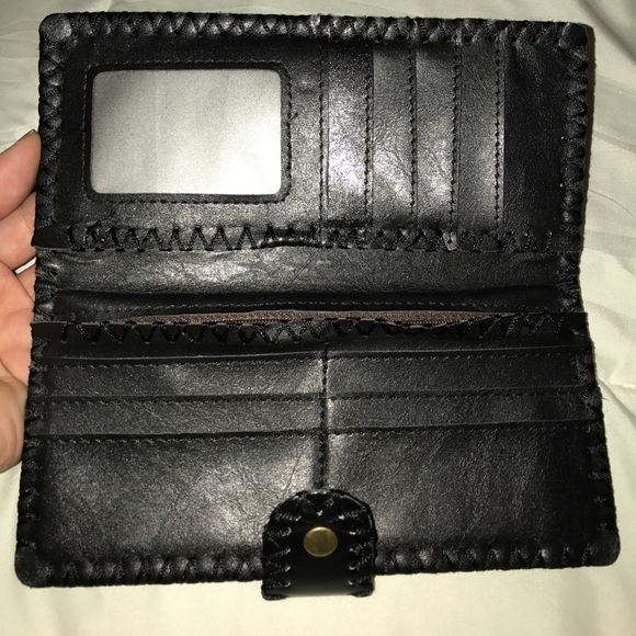 Real leather embossed wallet - Picture 6 of 8