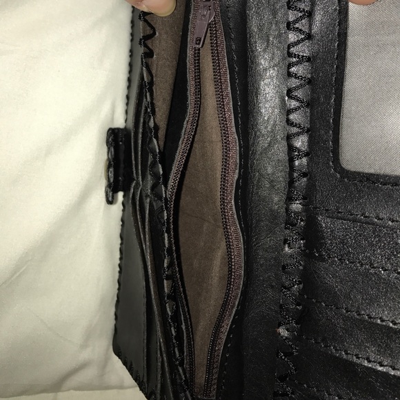 Real leather embossed wallet - Picture 7 of 8