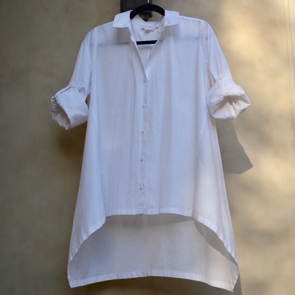 🎉SALE!🎉Crisp White Shirt A-Line Long Sleeve EUC - Picture 2 of 8