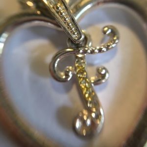 Jewelry - Silver Initial Bracelet Rhinestone Studded Letter Jewelry - Silver Initial Bracelet Rhinestone Studded Letter