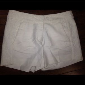 White Shorts with Lace detail