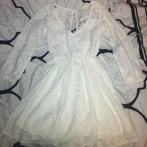 Hollister white lace dress