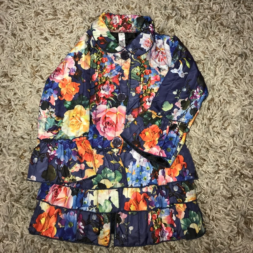 "Love U Lots ❤️" size 4T floral jacket.