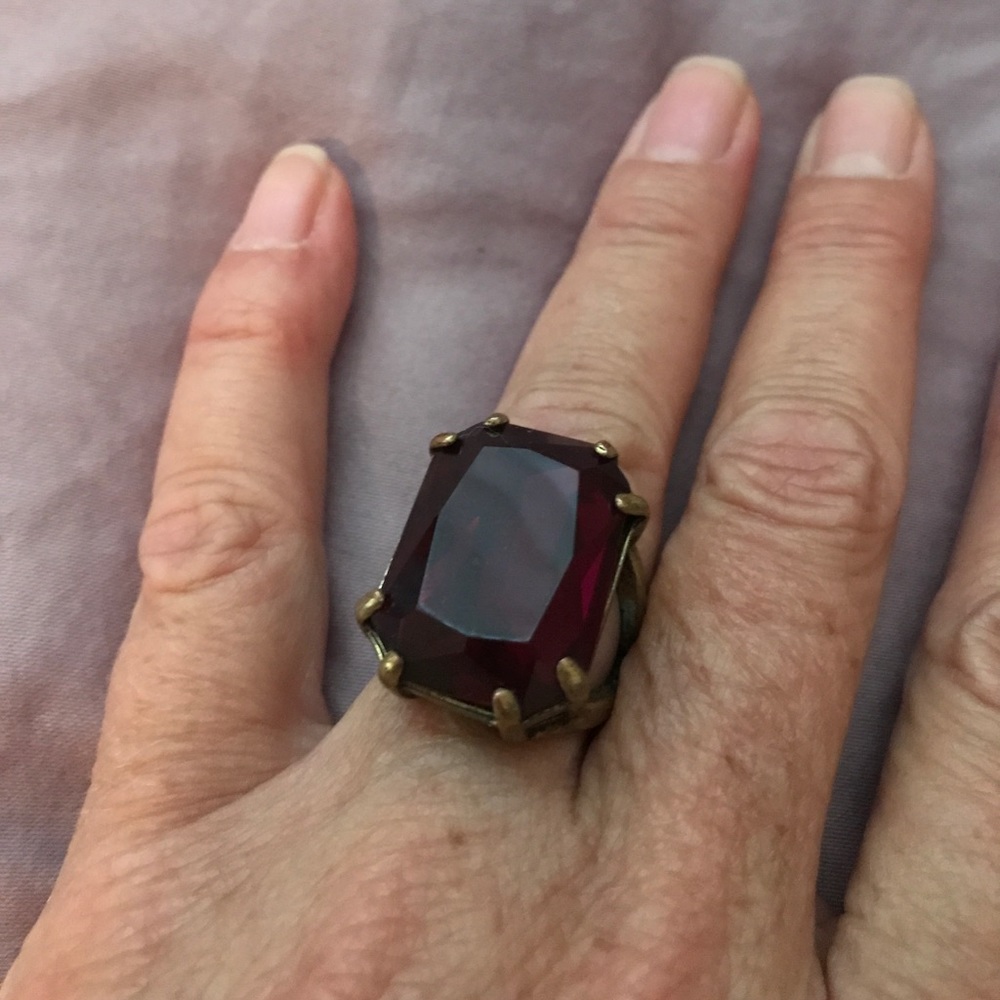 Ruby colored statement ring