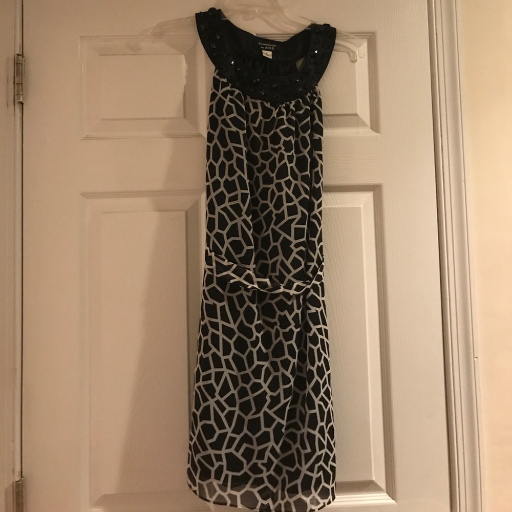 Essentials by A.B.S. Black and White Dress