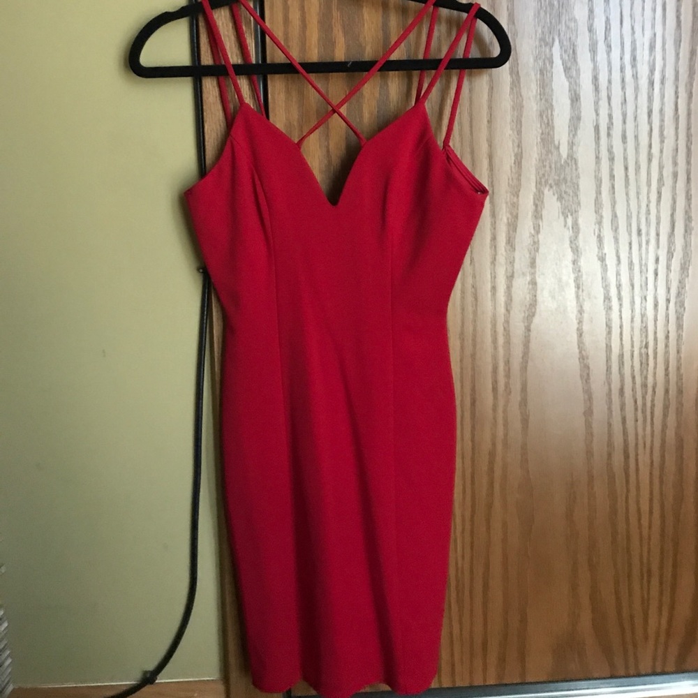 Red mini going out dress