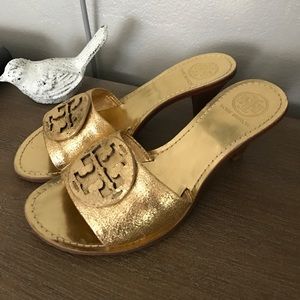 Tory Burch Gold Heels