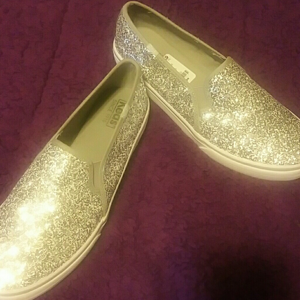 Silver glitter keds