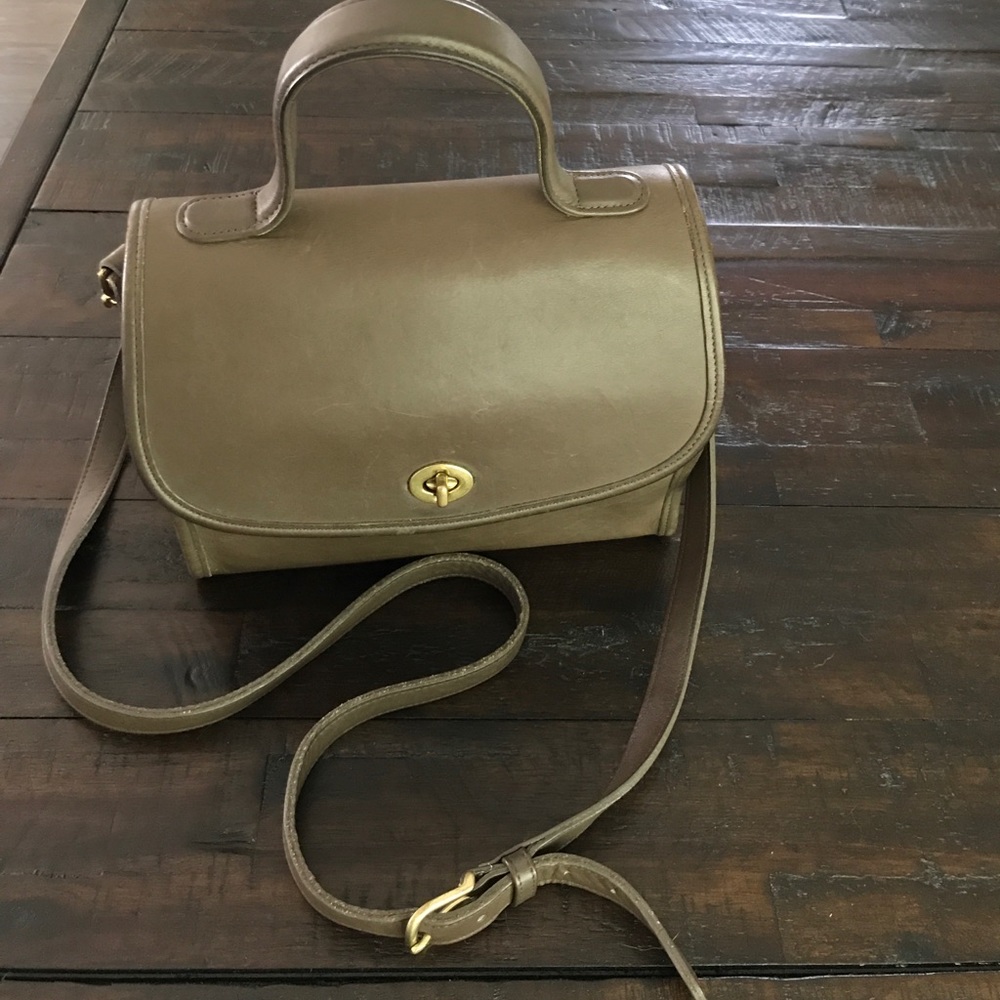 vintage COACH top handle bag.
