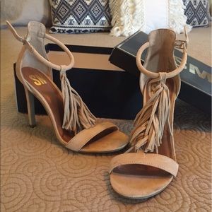 SM Faux Suede Fringe Heels