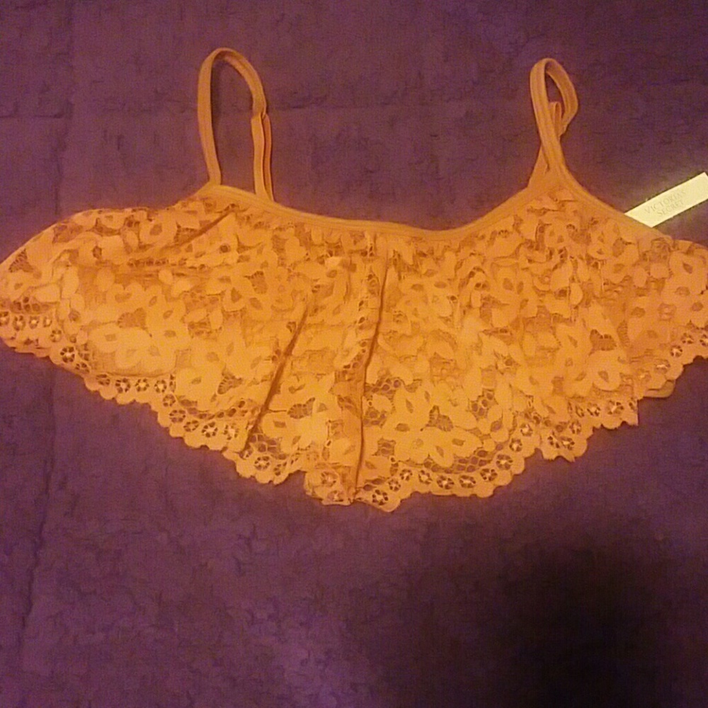 Victorias secret orange drop lace bralet