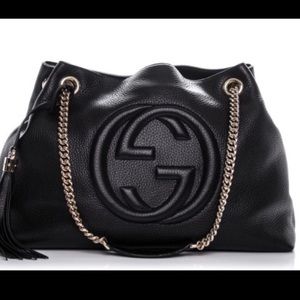 GUCCI SOHO LEATHER BAG IN BLACK - Good condition!