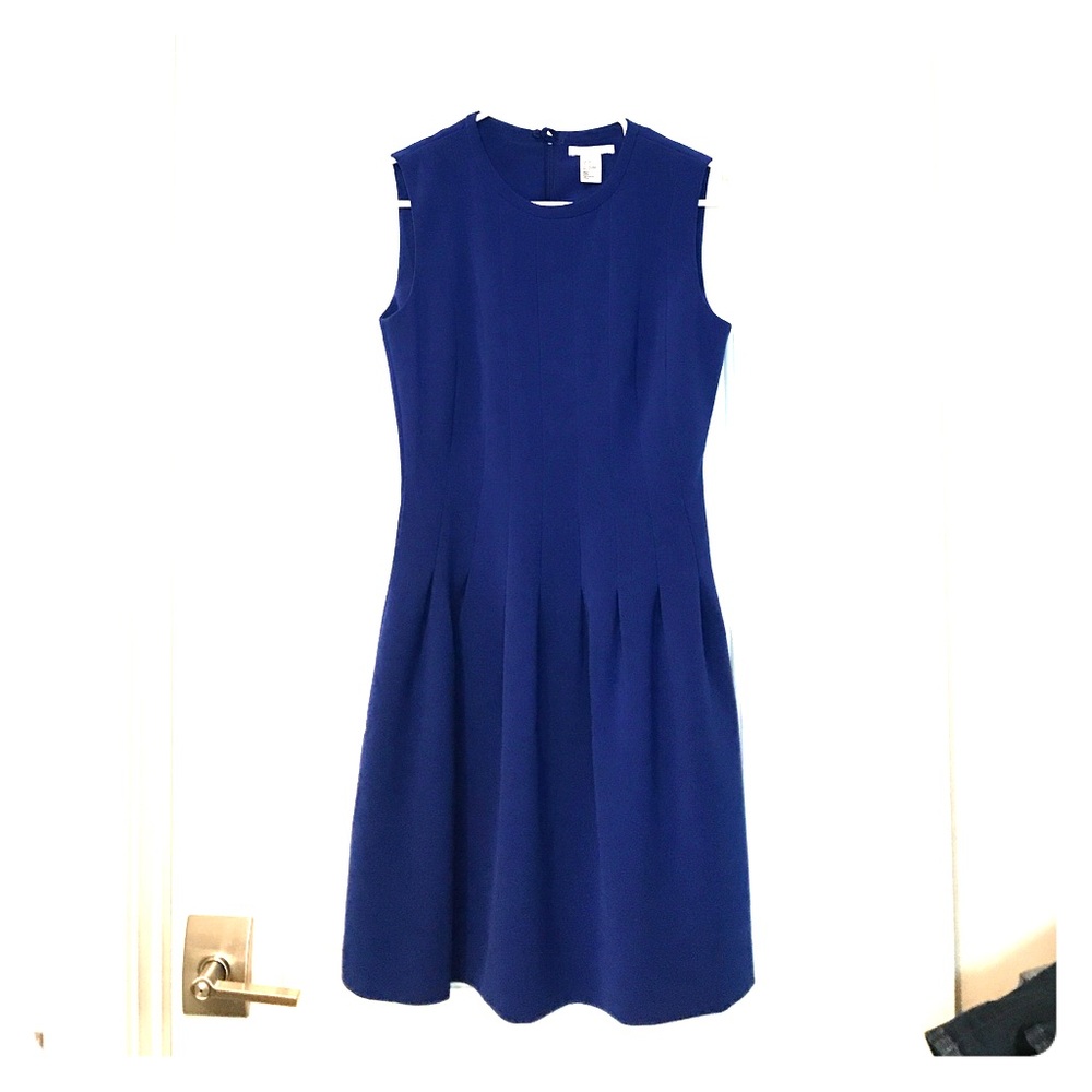 H&M Royal Blue Pleated Dress