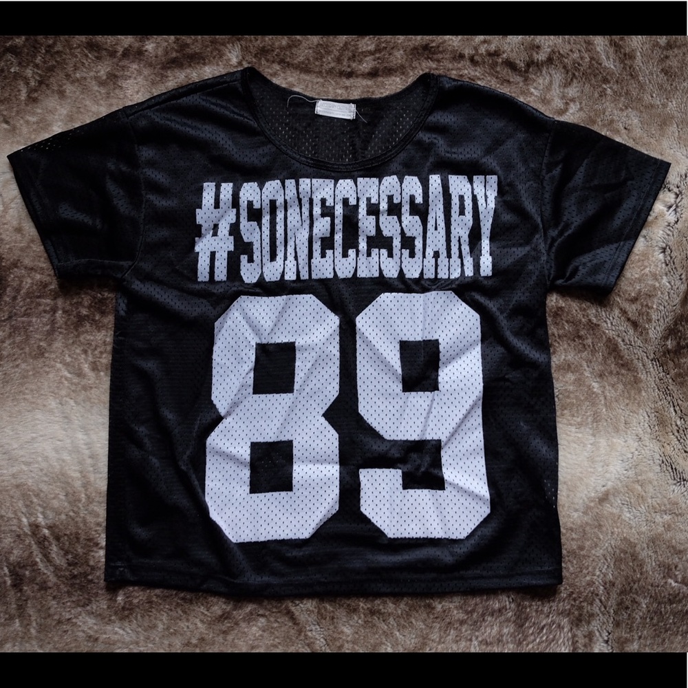 MissGuided Forever 21 Jersey Style Black Crop S