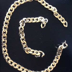 Gold Matching bracelet and necklace