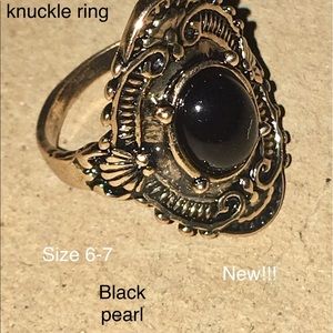 Steel, Carved Knuckle Ring