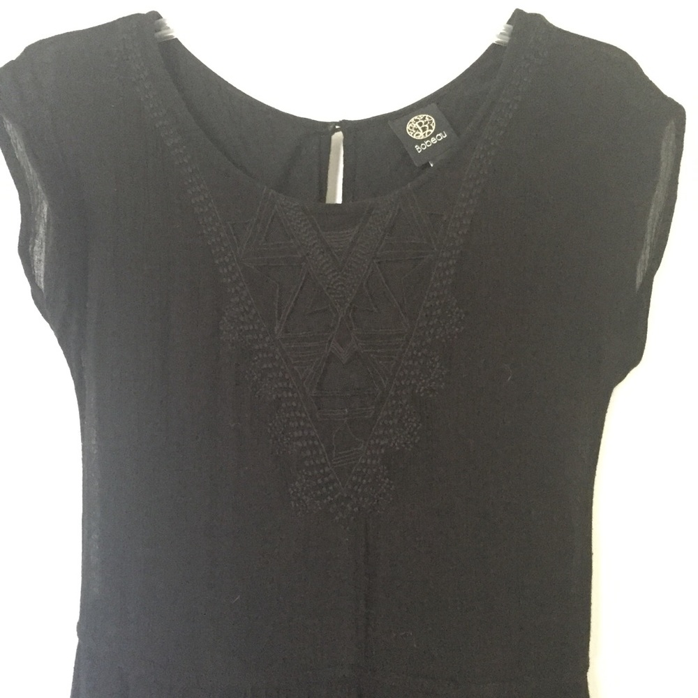 3 for $15 Bobeau Black Gauze Maxi Dress