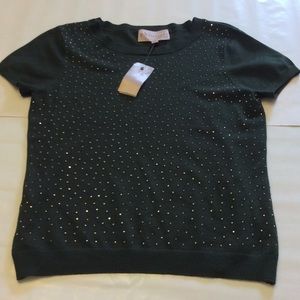 NWT rhinestone sweater top