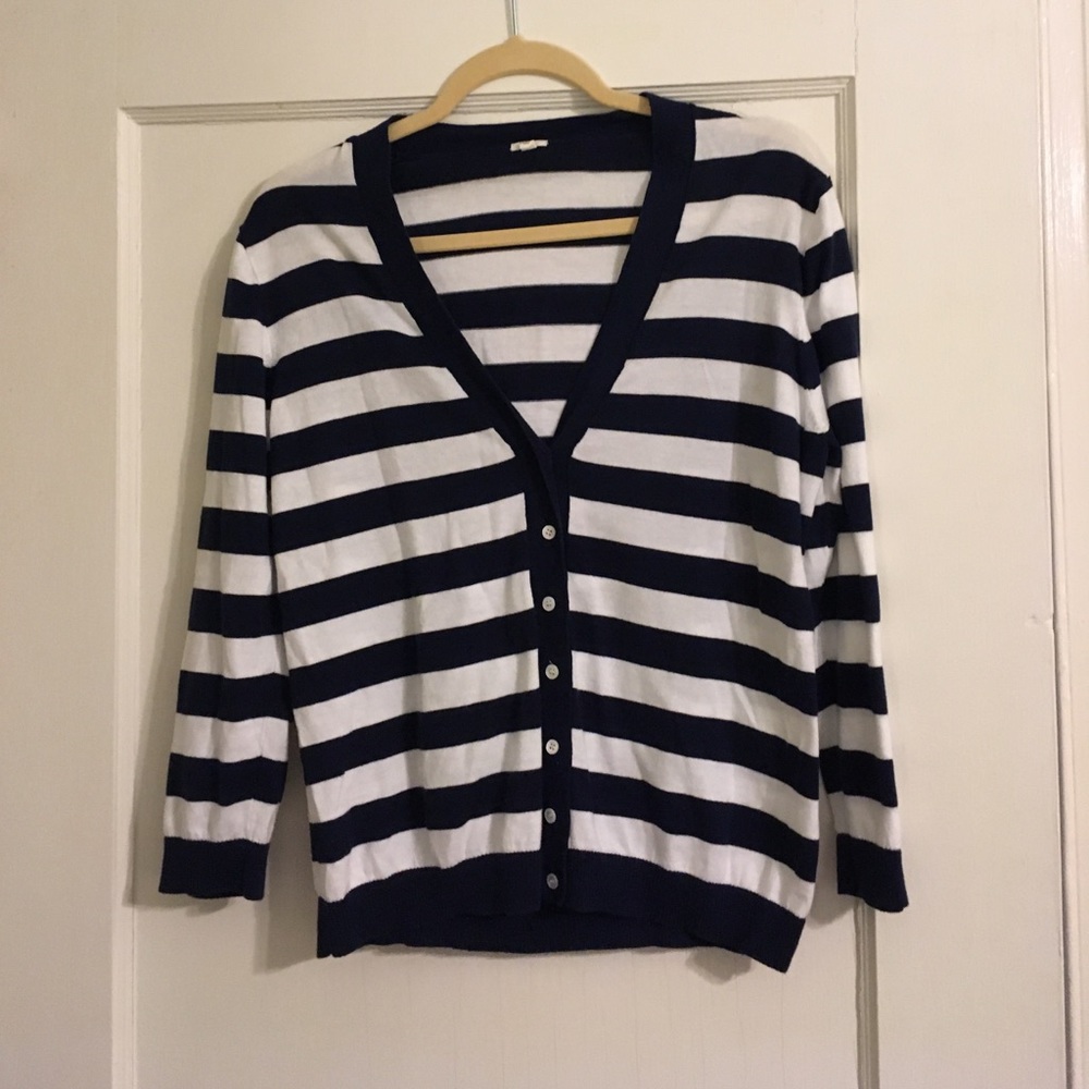 V-neck striped J. Crew Factory Sweater