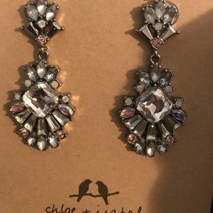 Celestial frost statement earrings