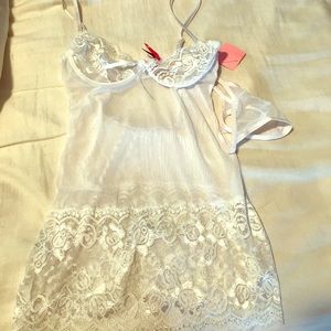 2 piece white Lingerie set