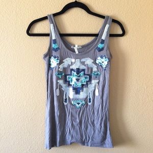 Kirra Sequin Tribal Tank - XS