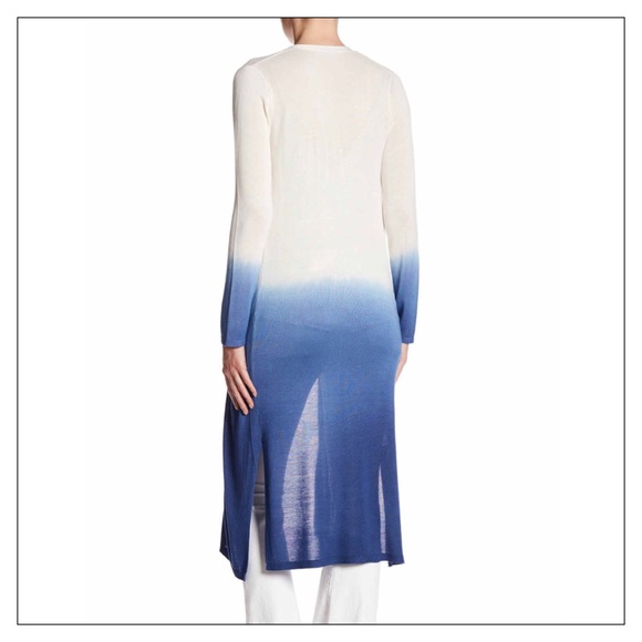 Blue Ombre Dip-Dyed Duster - Picture 2 of 2