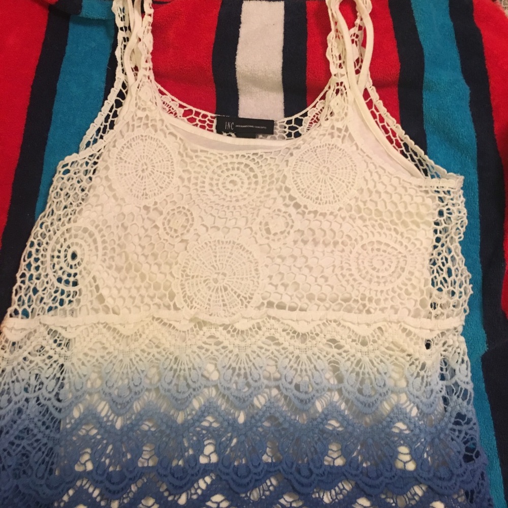 INC crochet top like new