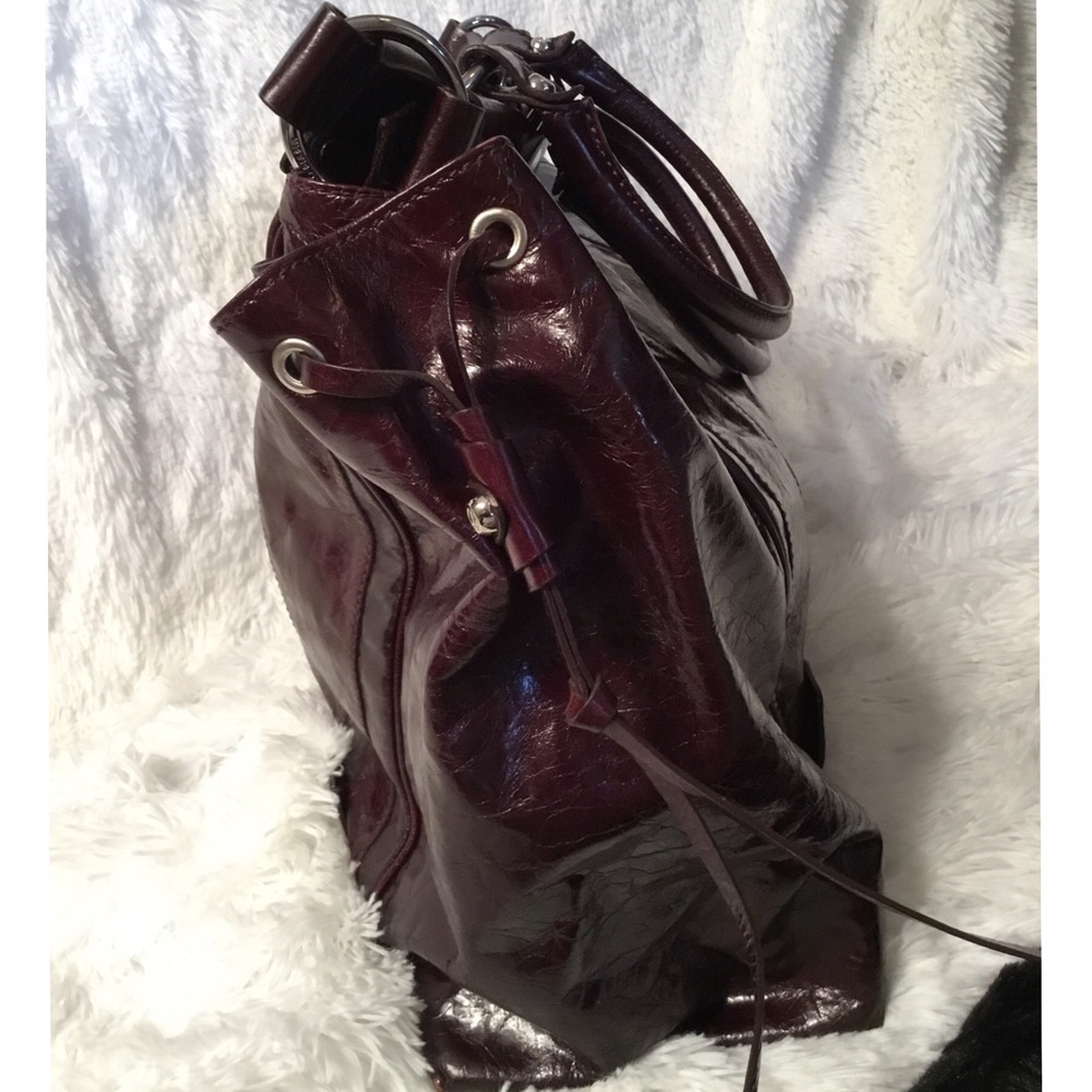 ...Burgundy Leather Tote - Picture 4 of 8