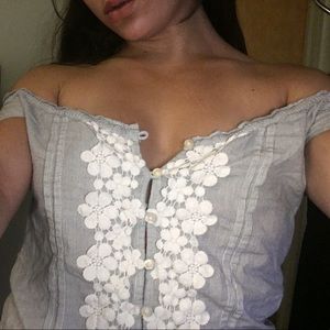 Off the shoulder Hollister blouse