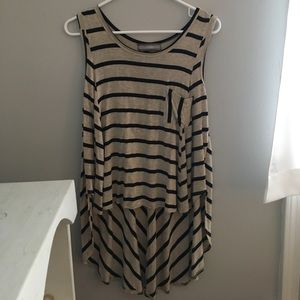 High Low Stripe Tank Top