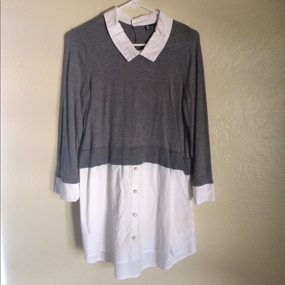New York & Co. Long sleeve collar blouse - Picture 1 of 2