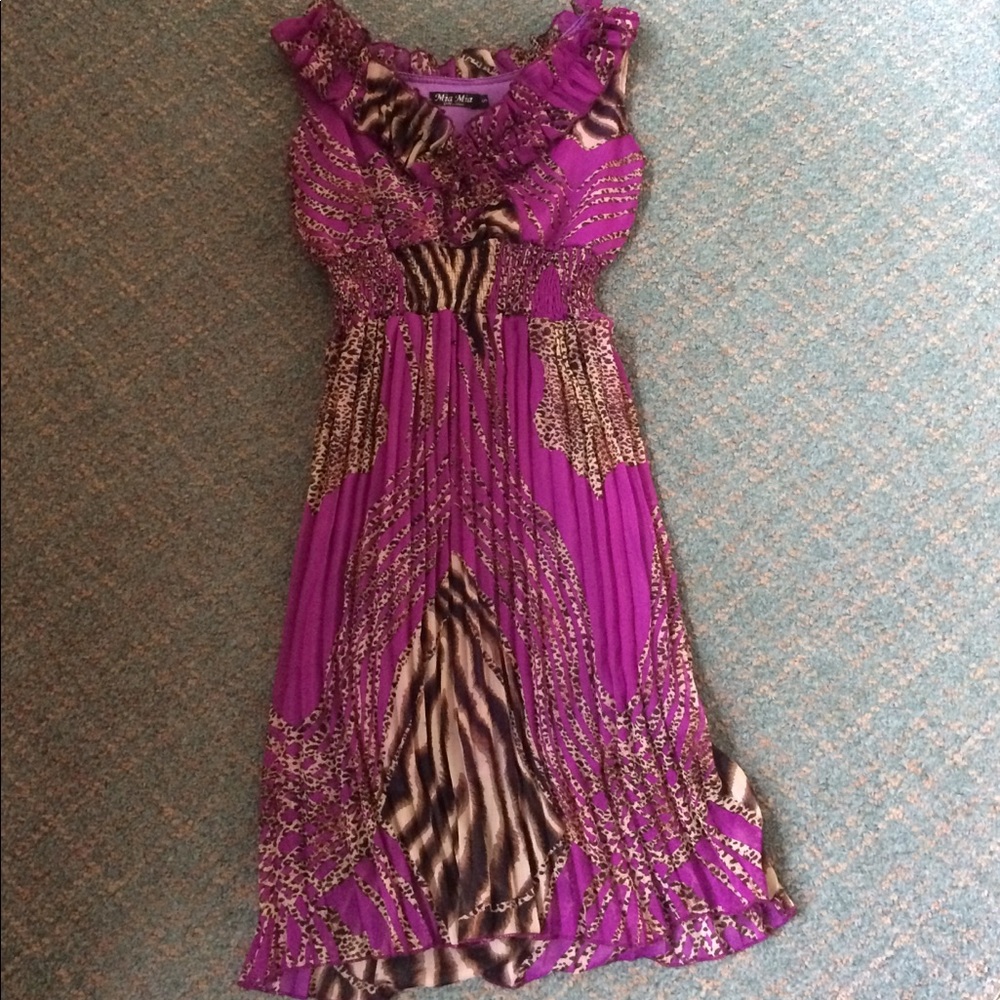 Purple leopard cute dress Size -S