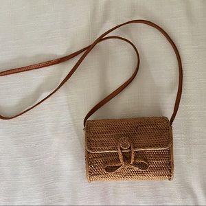 Rattan Woven Crossbody Bag